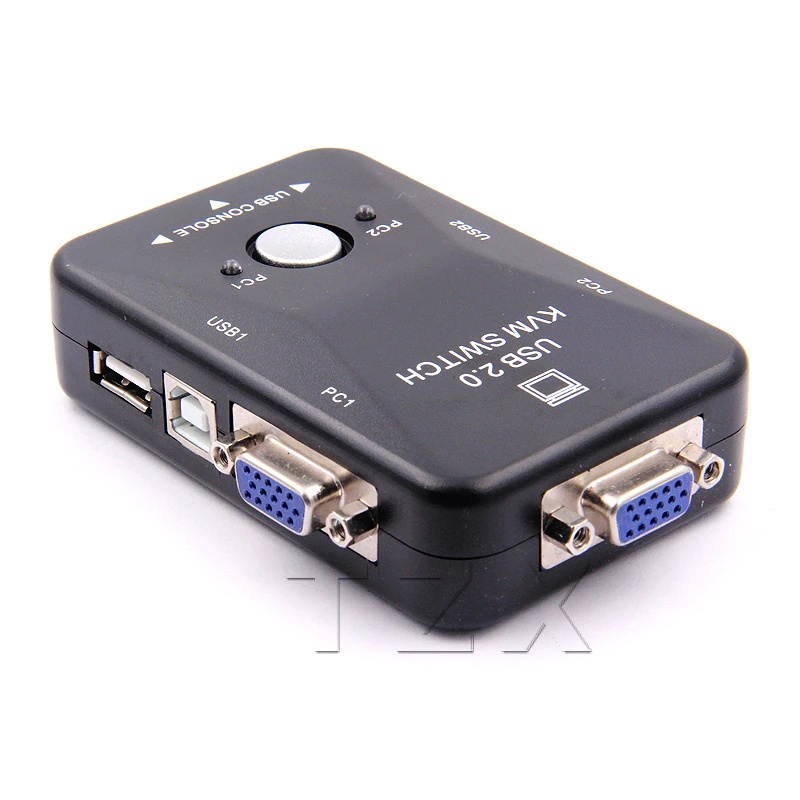 KVM Switch 2 Port VGA SVGA Switch Box  2.0 KVM Mouse Switcher Keyboard 1920*1440 Vga Splitter Box Sharing Switch