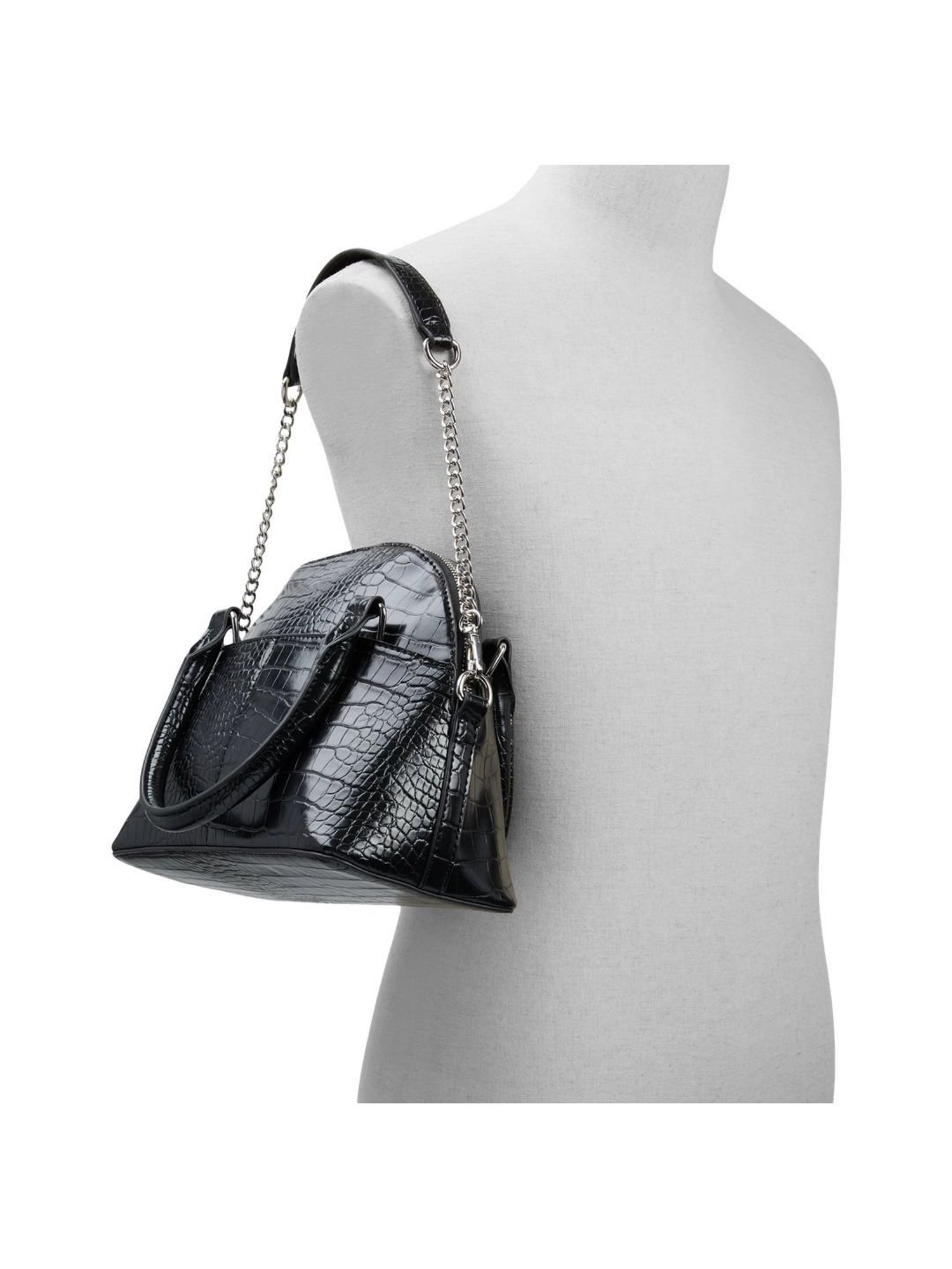 Call It Spring Black Textured Medium Handbag