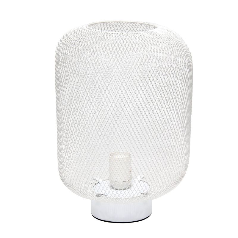 Metal Mesh Industrial Table Lamp White - Simple Designs