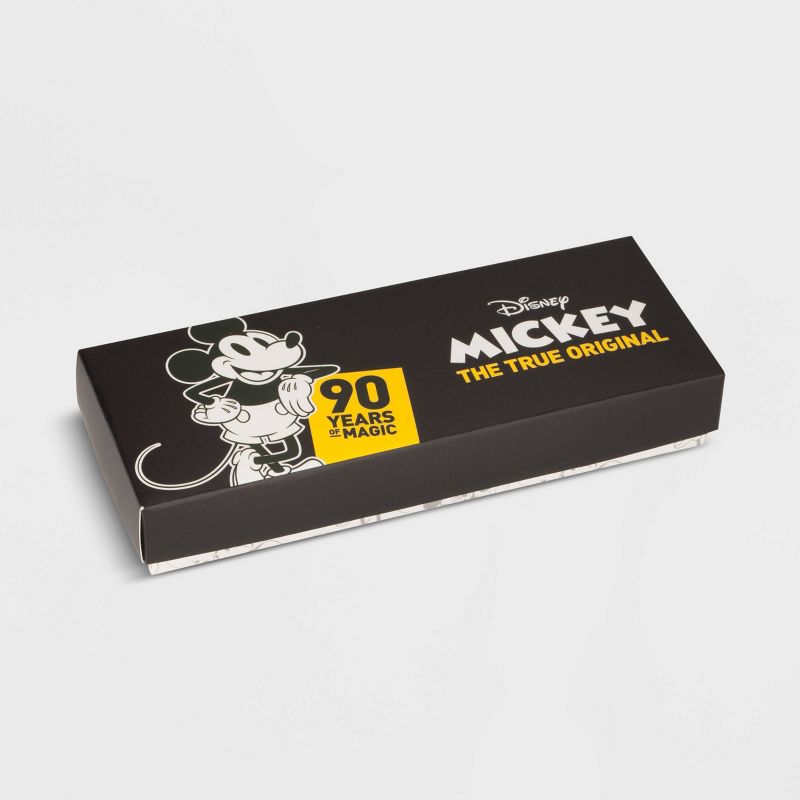 Men's Disney Mickey Mouse Vintage Leather Strap Watch - Black