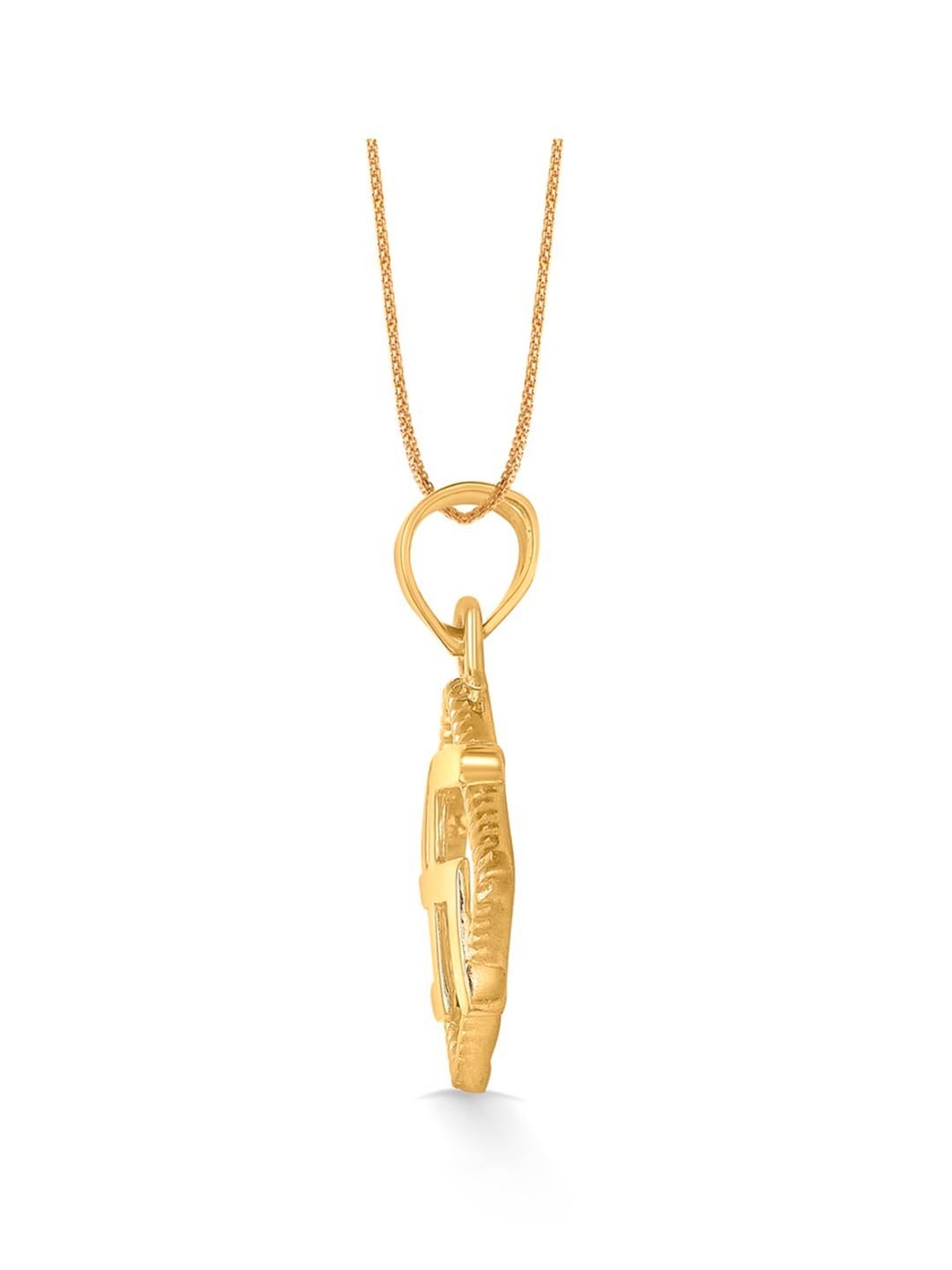 CKC Sacred Rudraksha Gold Pendant: Single Loop Elegance