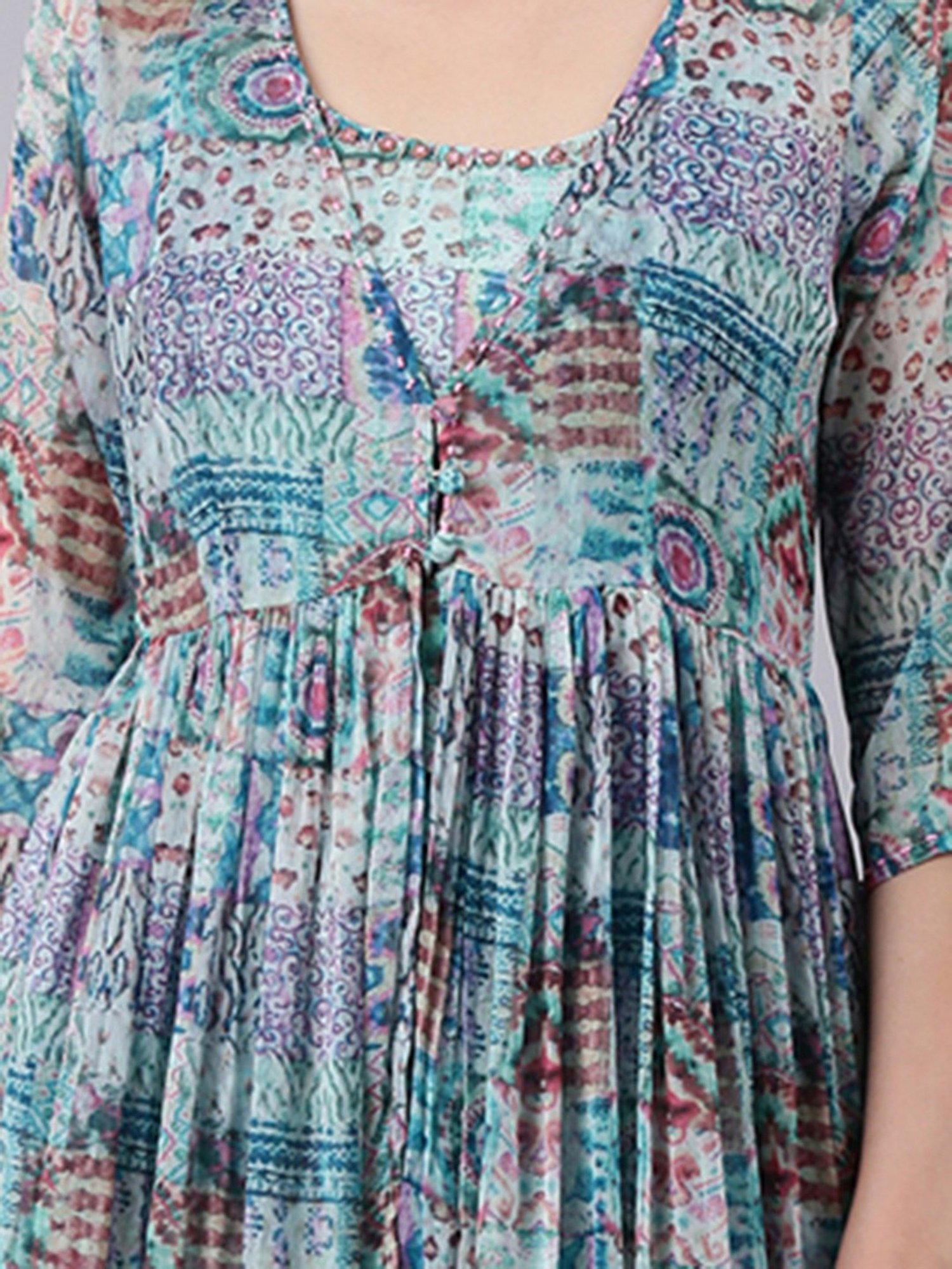 SHOWOFF Sea Green Printed Co-ord Set