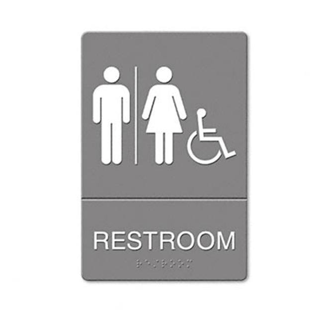 Headline Sign ADA Sign Restroom/Wheelchair Accessible Tactile Symbol Molded