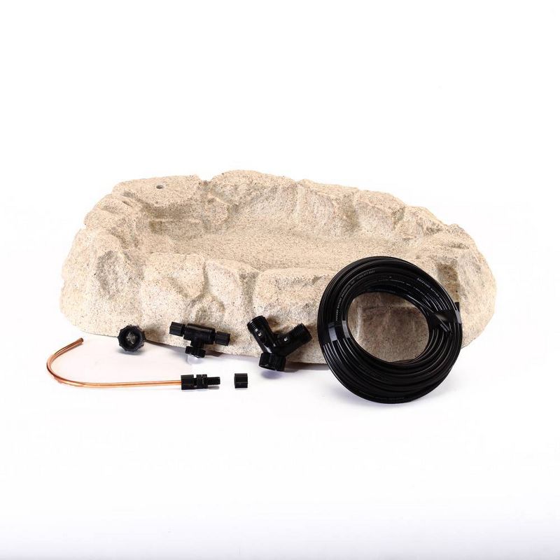 Birds Choice 5" Rocky Mountain Ground Level Birdbath with Dripper