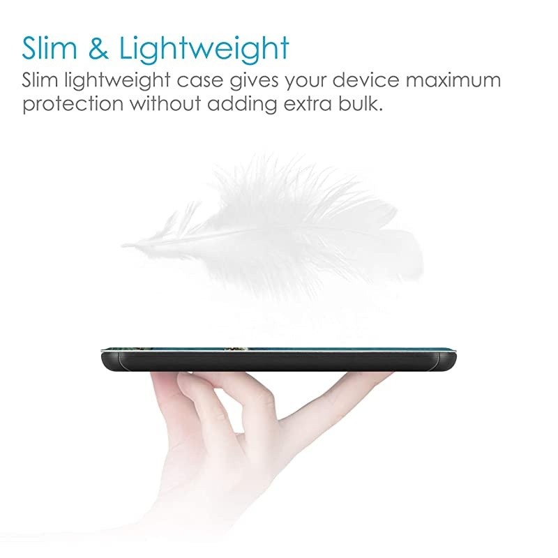 Slimshell Case for All-New Kindle (10th Generation, 2019 Release) - Lightweight Premium PU Leather Protective Cover with Auto Sleep/Wake (NOT Fit Kindle Paperwhite or Kindle 8th Gen), Blossom