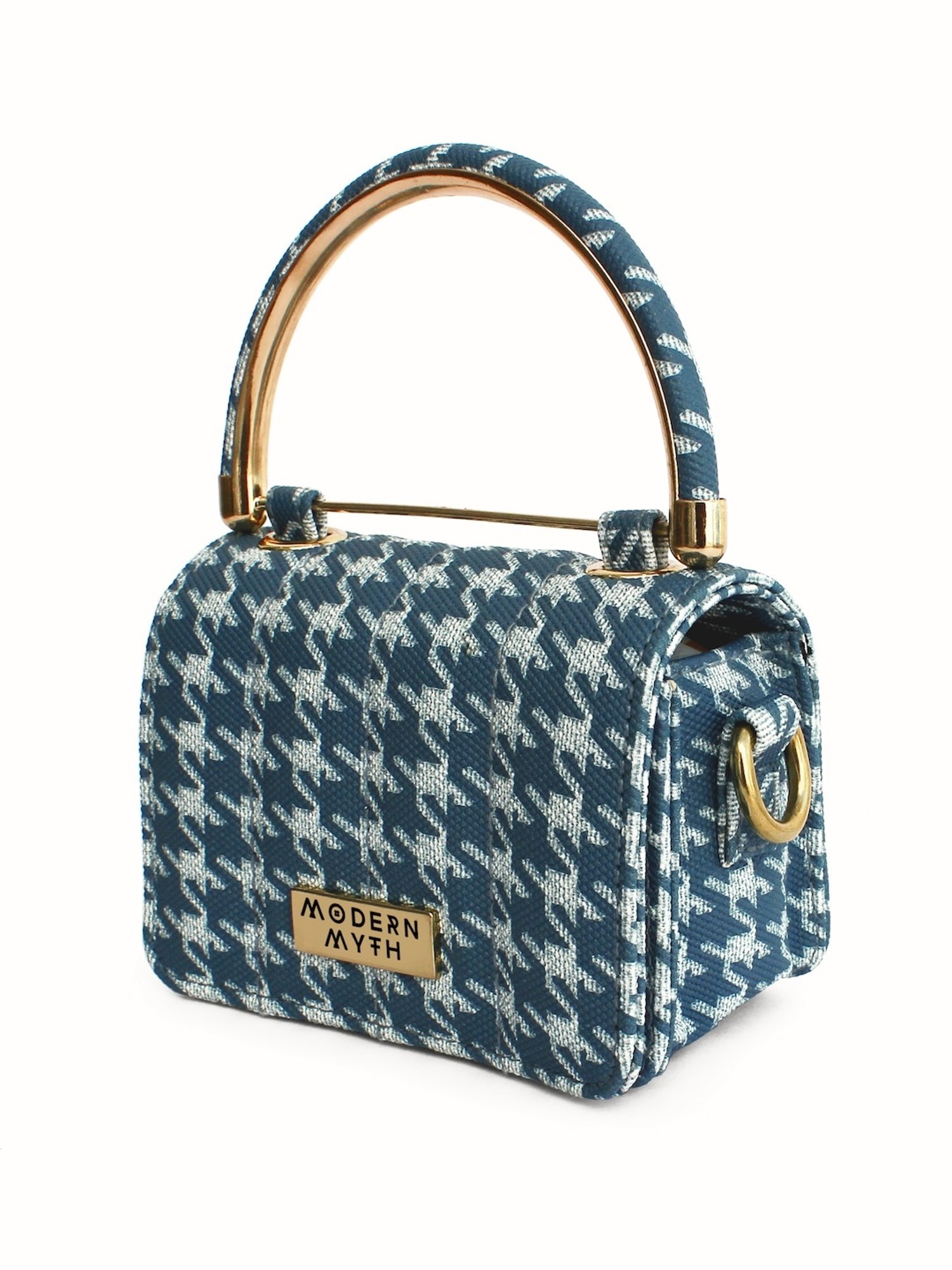 Modern Myth Nano Blue Printed Small Mini Box Bag