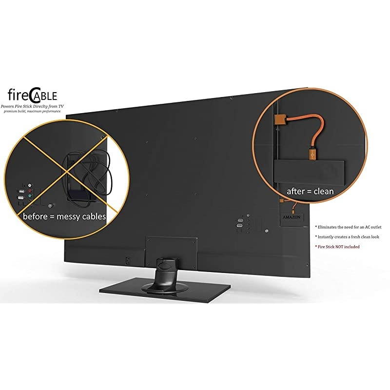 Plus Wireless Adapter Powers Streaming TV Sticks Directly from TV USB Port Eliminates AC Outlet and Cords