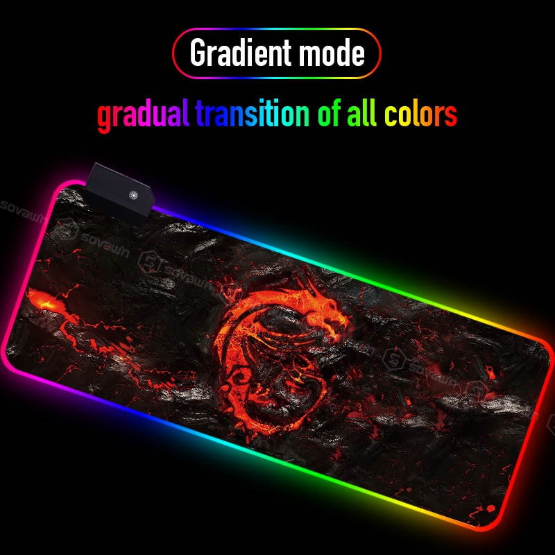 RGB LED Gaming Mouse Pad Esports Player Non-slip Color Mousepad