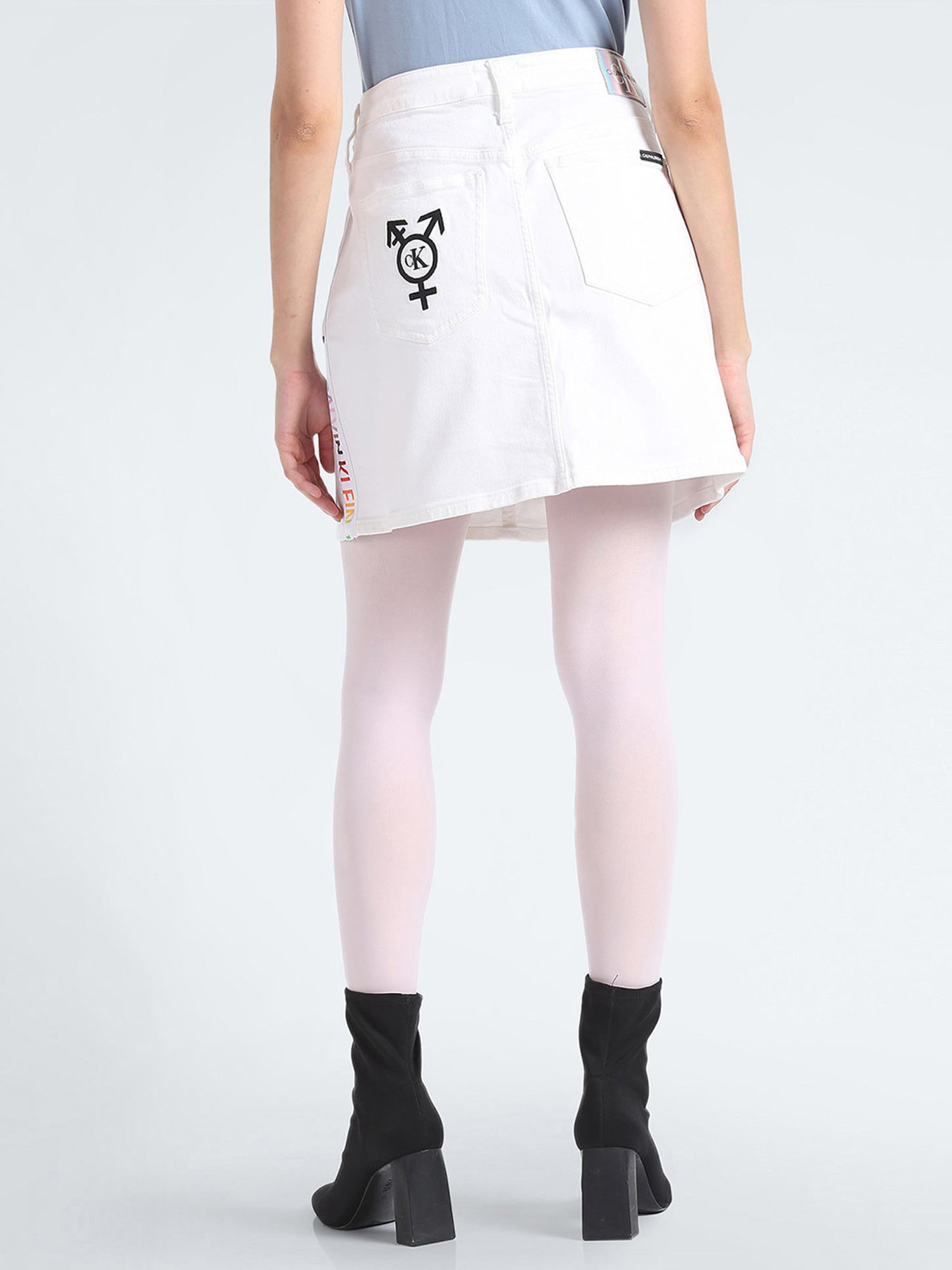 Calvin Klein Jeans White Slim Fit Skirt