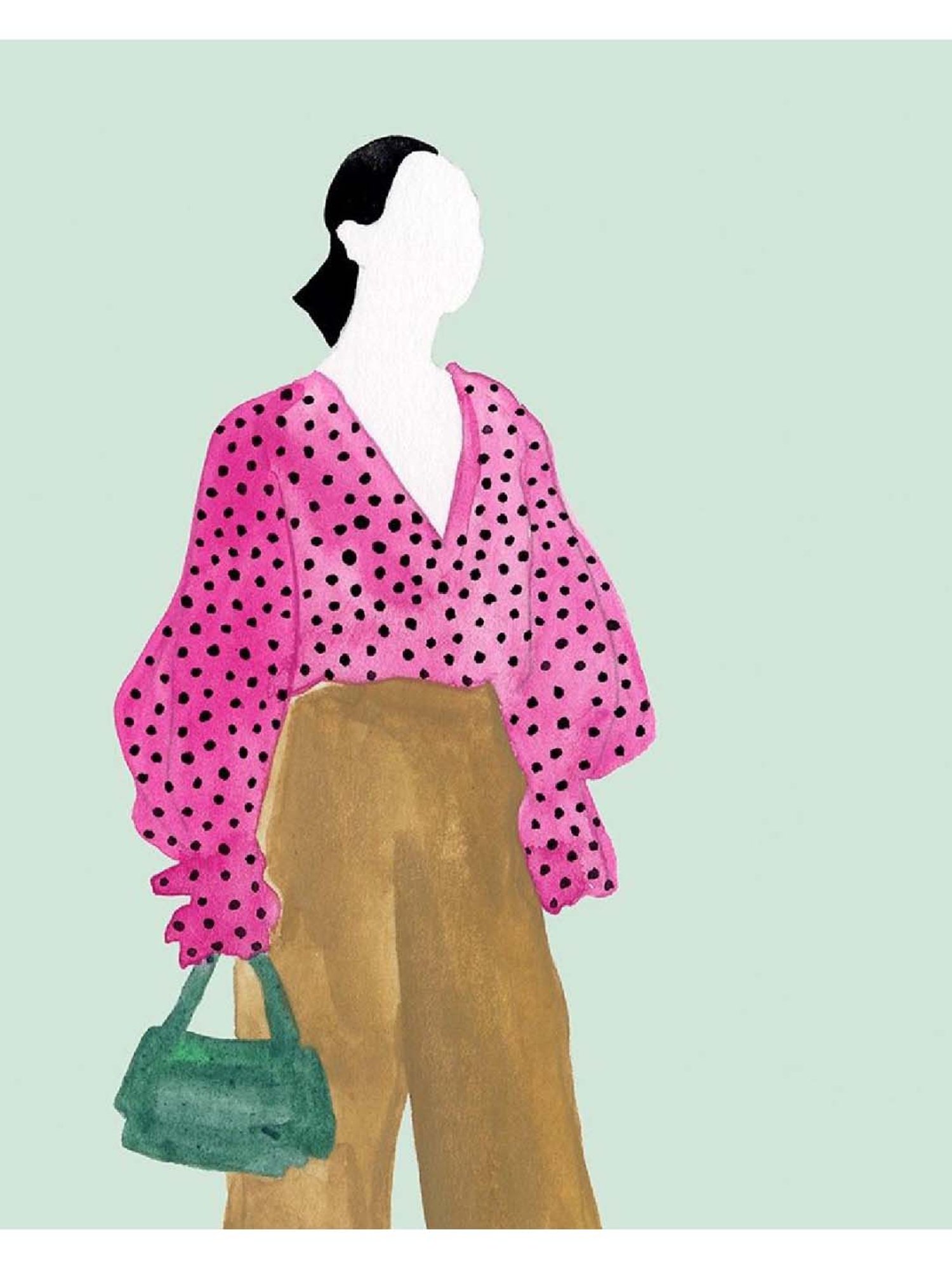 ARTE'VENUE Couture Grid Green & Pink Canvas Wall Arts - Set of 4 (10 X 12 inch Each)