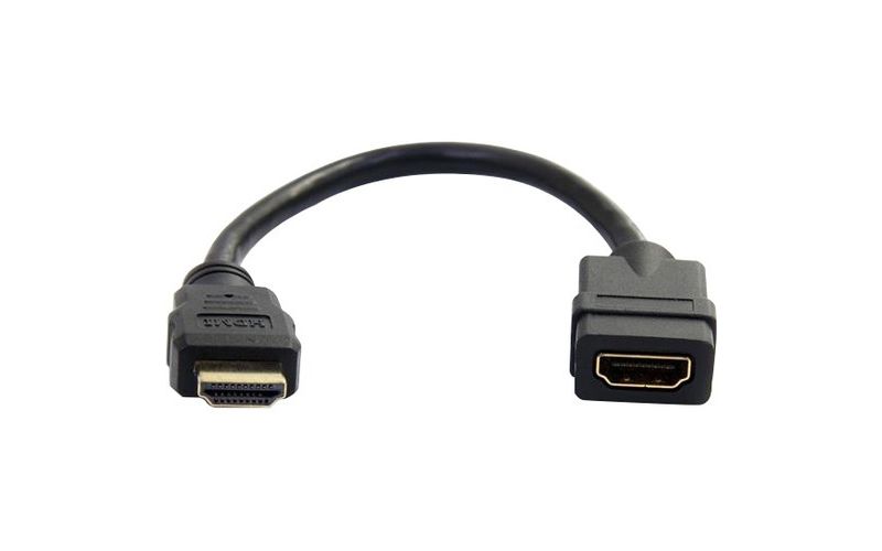 StarTech.com 6in High Speed HDMI Port Saver Cable M/F - Ultra HD 4k x 2k HDMI Cable - HDMI - 6 - 1 x HDMI Female - 1 x HDMI Male - Black
