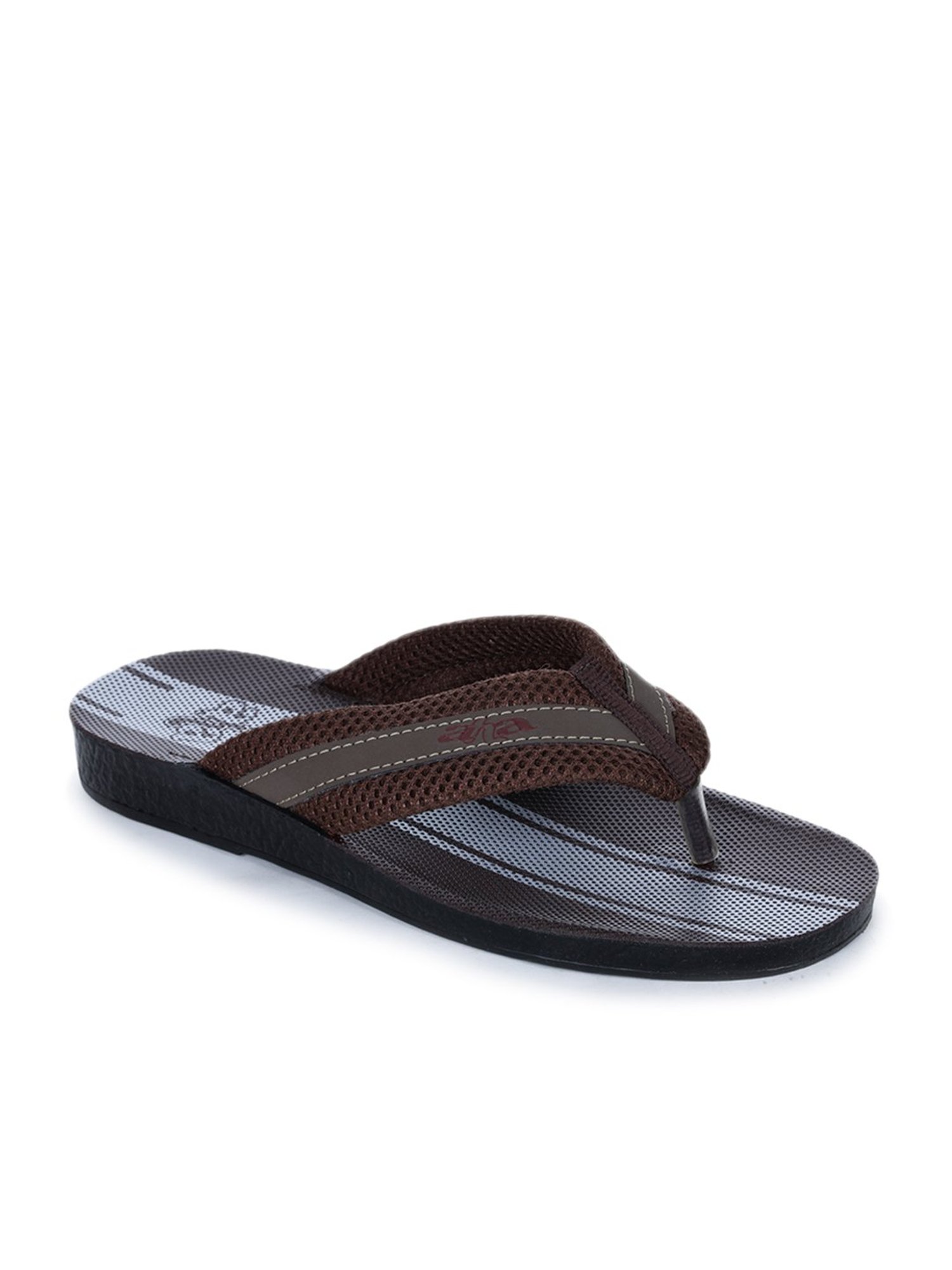 Aha by Liberty Men's Brown & Grey Flip Flops