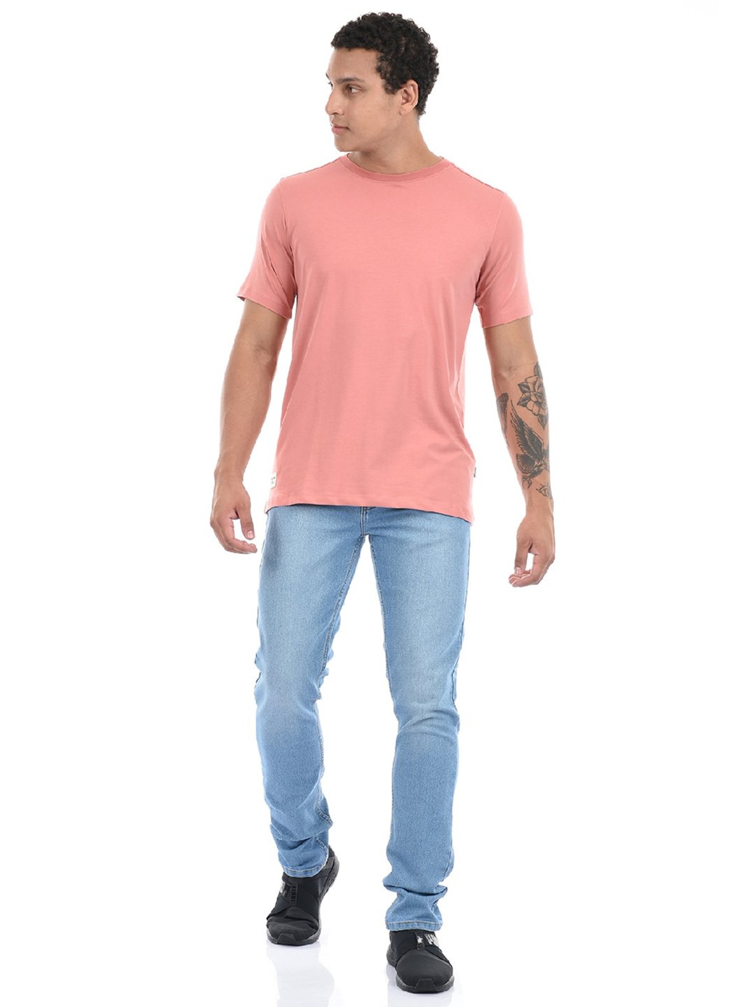 London Fog Pink Regular Fit Crew T-Shirt