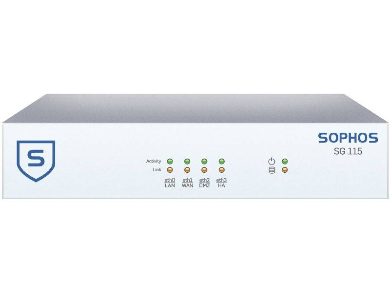 Sophos SB1B1CSUSK SG 115 Rev.2 Firewall with TotalProtect 24x7 3-year License (US Power Cord)