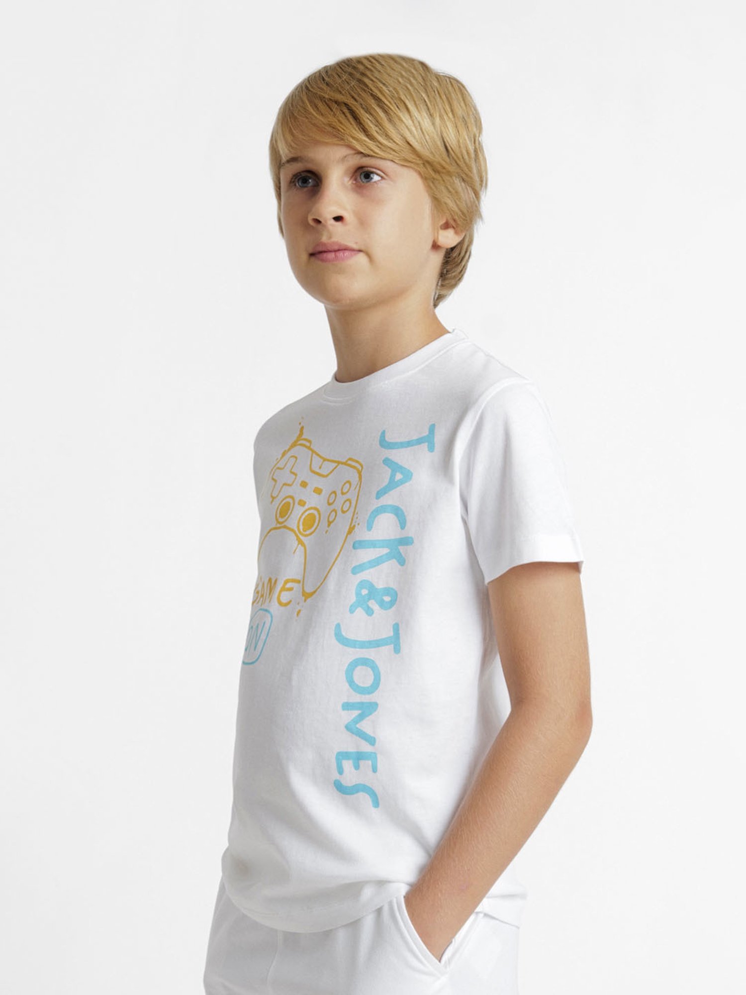 Jack & Jones Junior White Printed T-Shirt