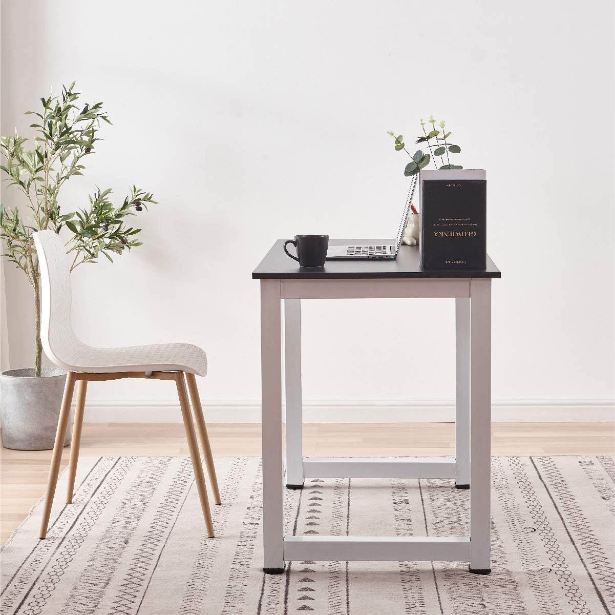 Lifetech Computer Desk 43.3" Modern Study Writing Desk for Home Office Simple Small Desk for Small Spaces, Black