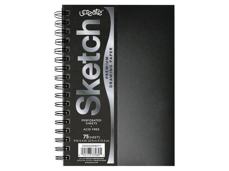 75 Sheet 9" x 6" Premium Drawing Paper Sketch Pad - ucreate