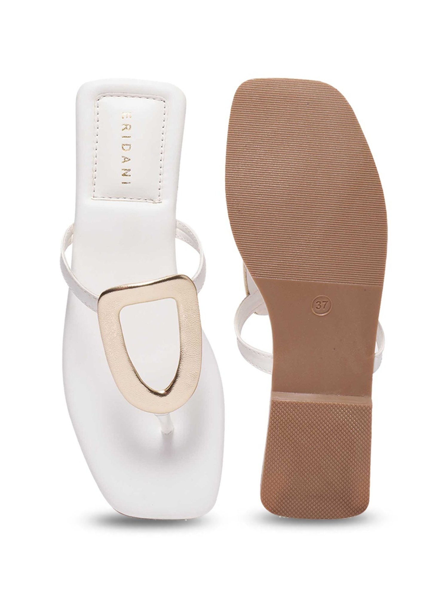 Eridani Women's Marlin White Thong Sandals