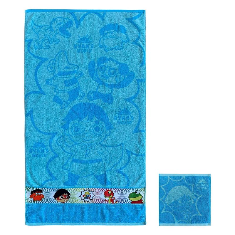 2pc Ryan's World Surprise Awaits Bath Towel and Washcloth Set