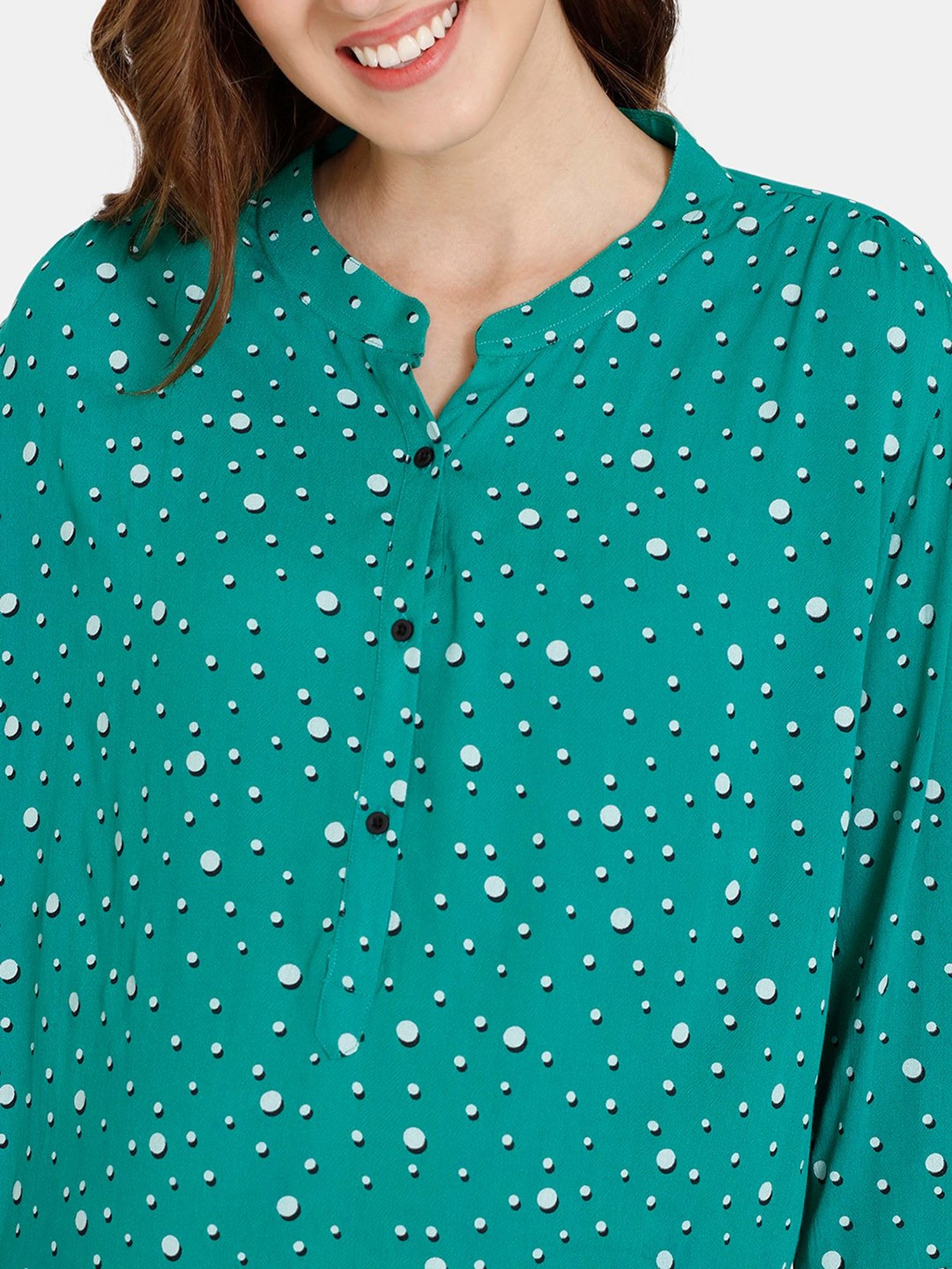 Coucou by Zivame Green Printed Maternity Top