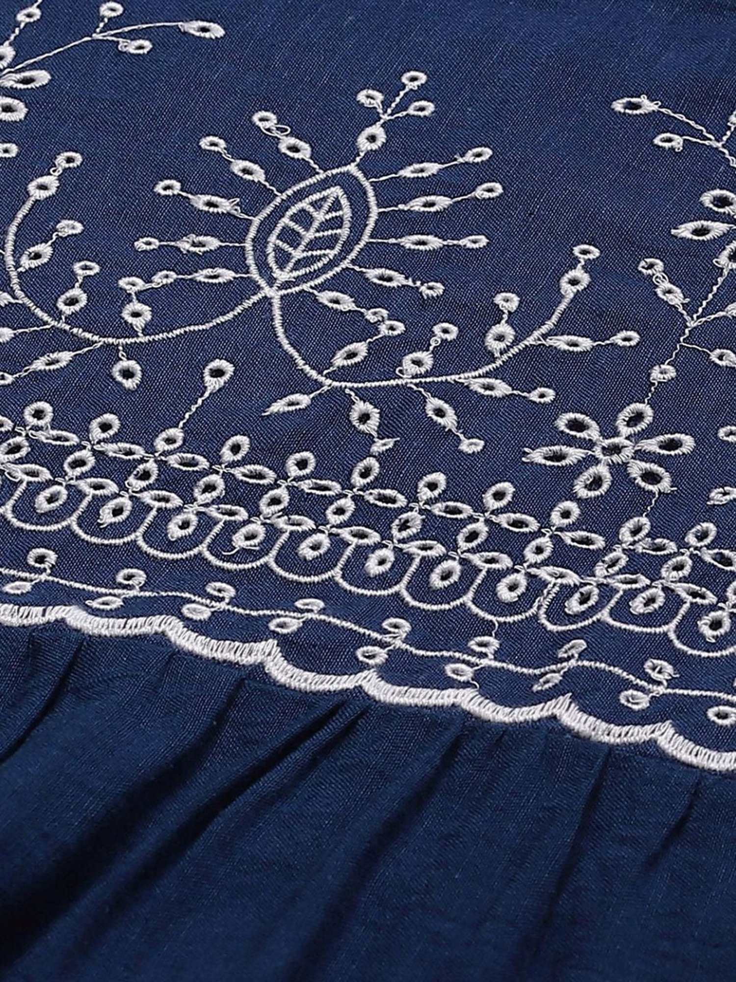 Rangriti Blue Printed Tunic