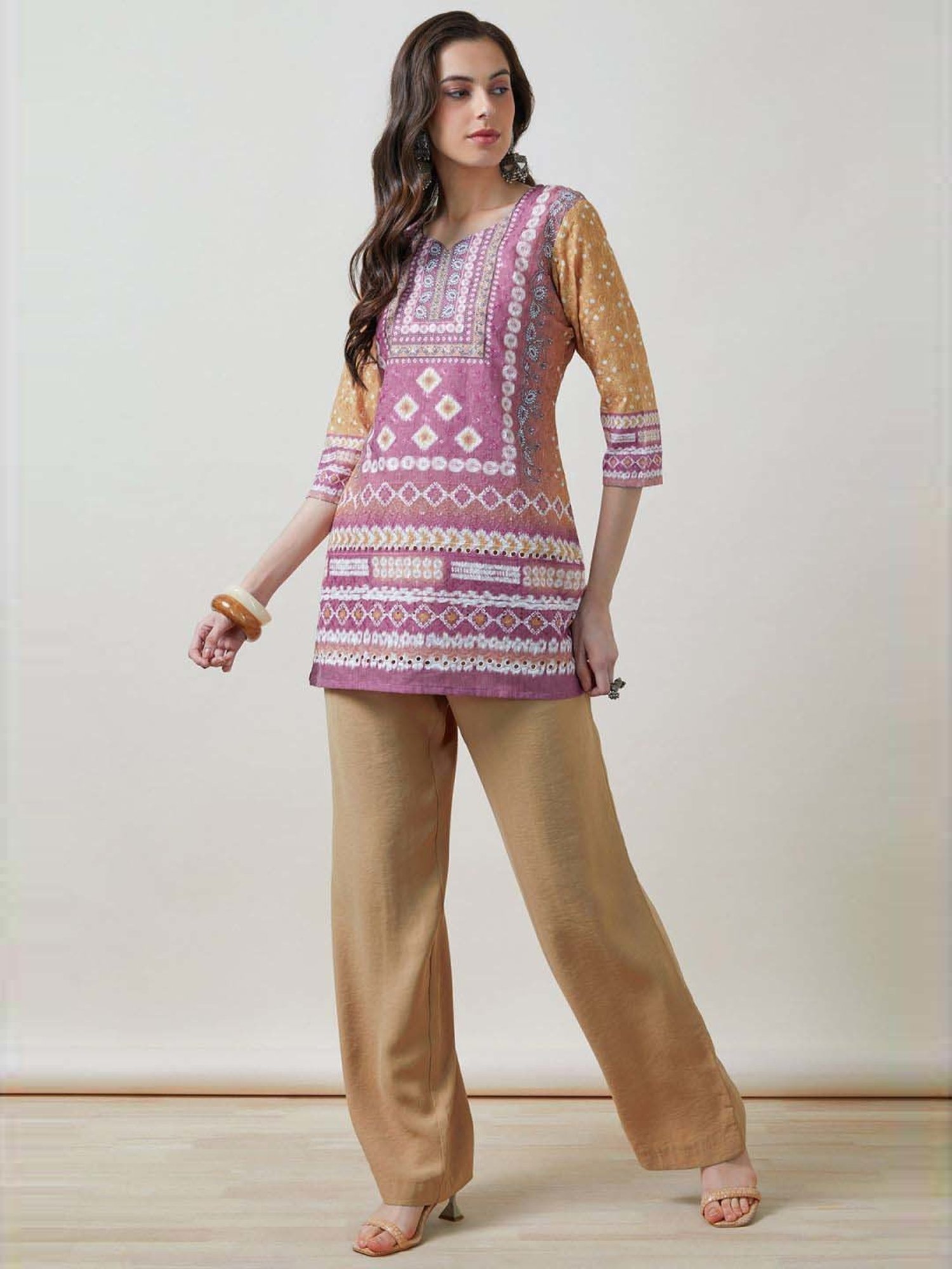 Soch Onion Pink Embroidered Tunic