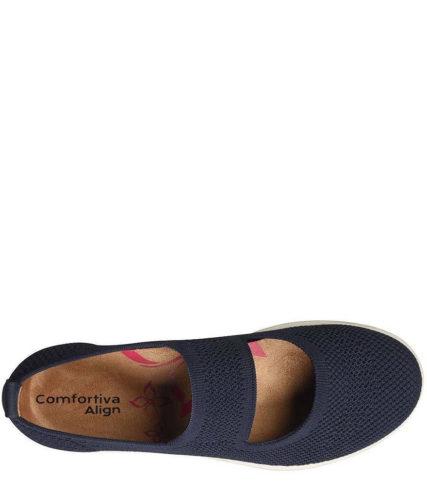 Comfortiva Carlene Knit Mesh Mary-Jane Slip Ons