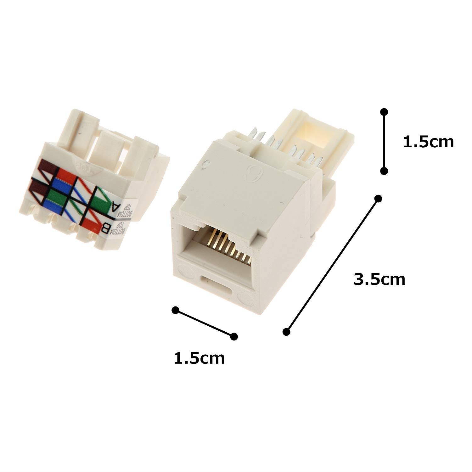 Panduit CJ688TPIW Category-6 8-Wire TP-Style Jack Module, Off White