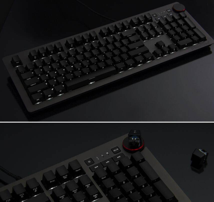 Ajazz AK60 Wired Mechanical Gaming Keyboard White Backlight  Ajazz Blue Switch 104 Classic Layout - Black