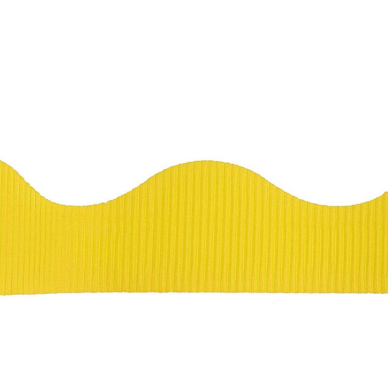 2-Rolls Yellow Bulletin Board Scalloped Border Decoration for Classroom, 2 inches X 50 Feet