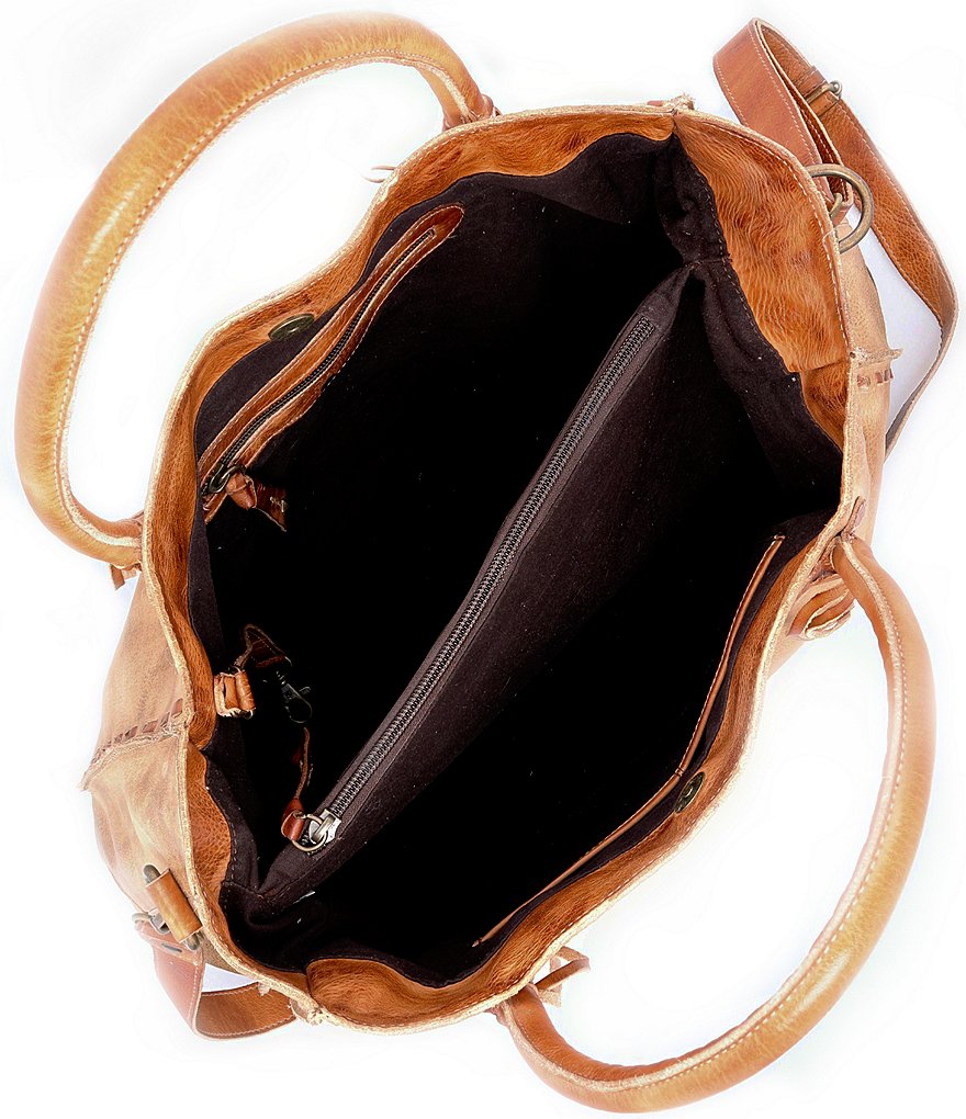 Bed Stu Rockaway Stitch-Detail Distressed Satchel Bag