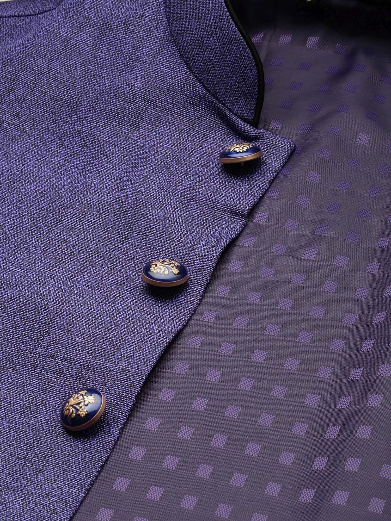 Fabindia Multicolor Regular Fit Printed Cotton Nehru Jacket