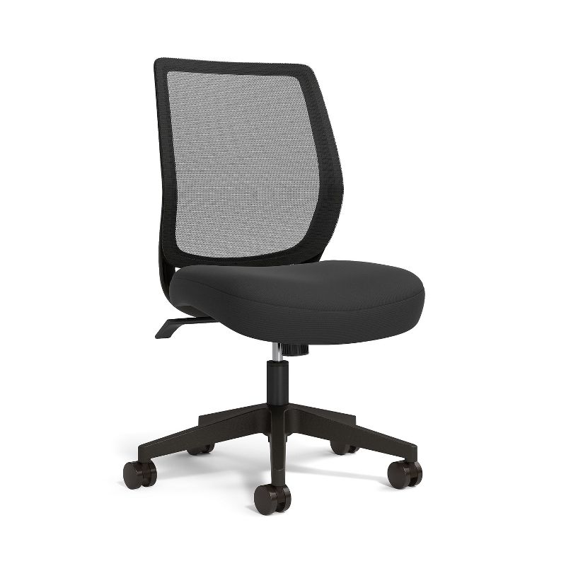 Union & Scale Essentials Mesh Back Fabric Task Chair, Black (UN59378) 
