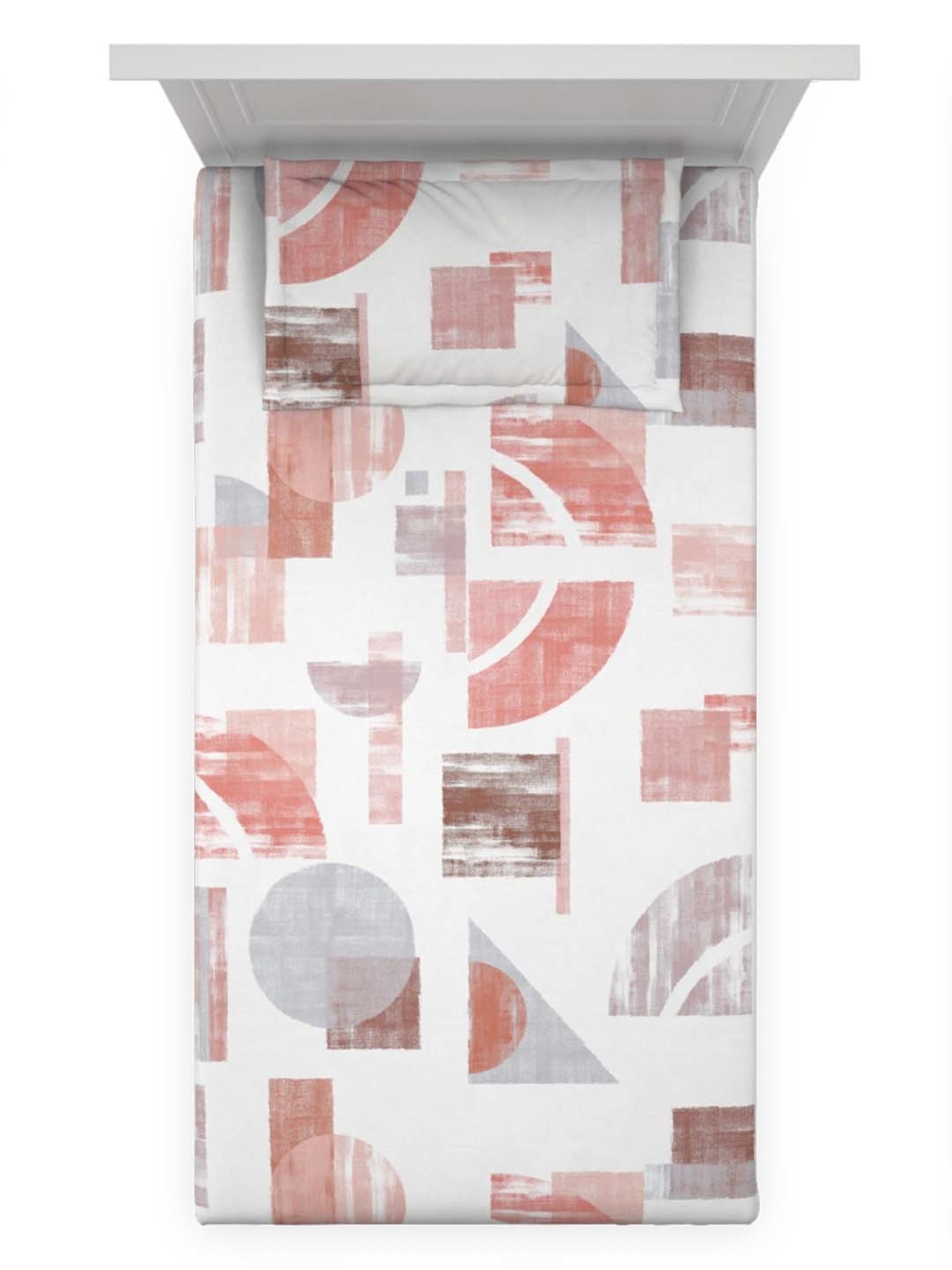 Ddecor Live beautiful Radiance Red 144 TC Cotton Single Bedsheet with 1 Pillow Cover