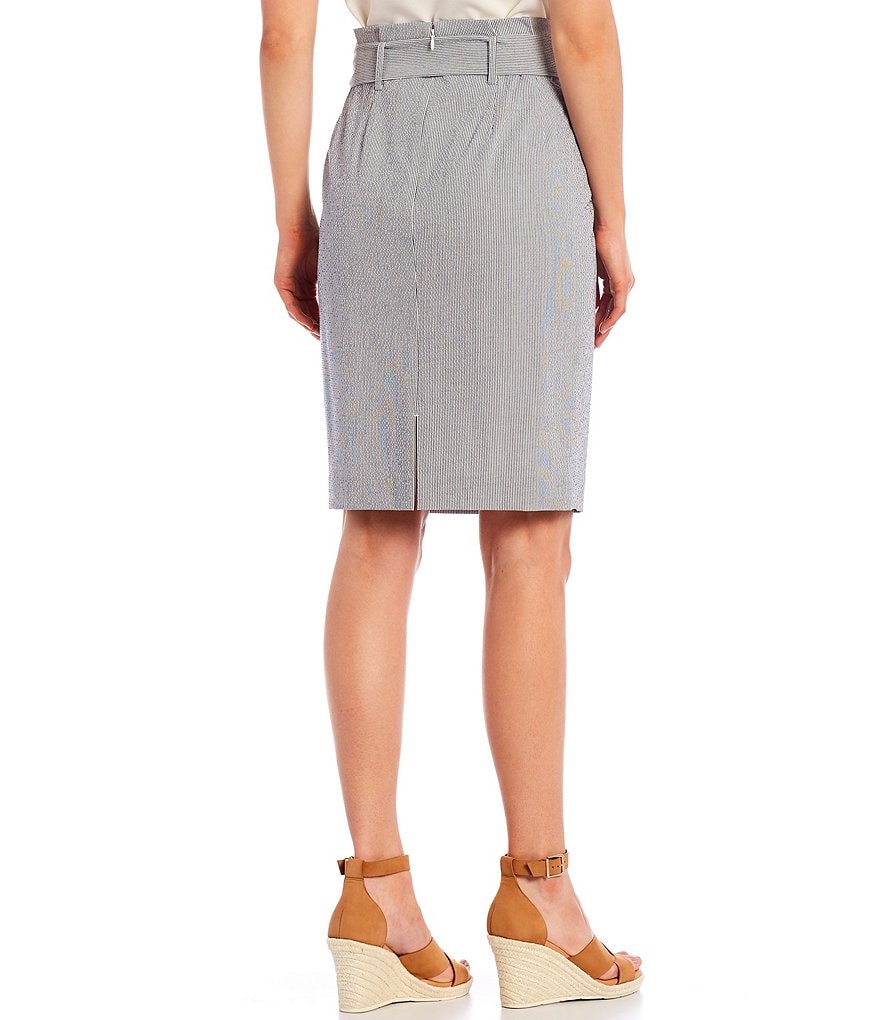 Alex Marie Malia Seersucker Pencil Skirt