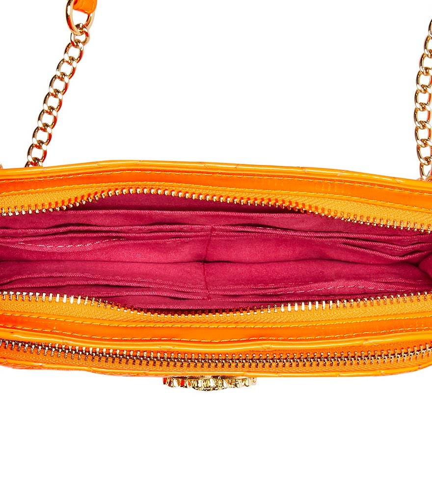 Betsey Johnson Patent Brights Quilted Crossbody Bag