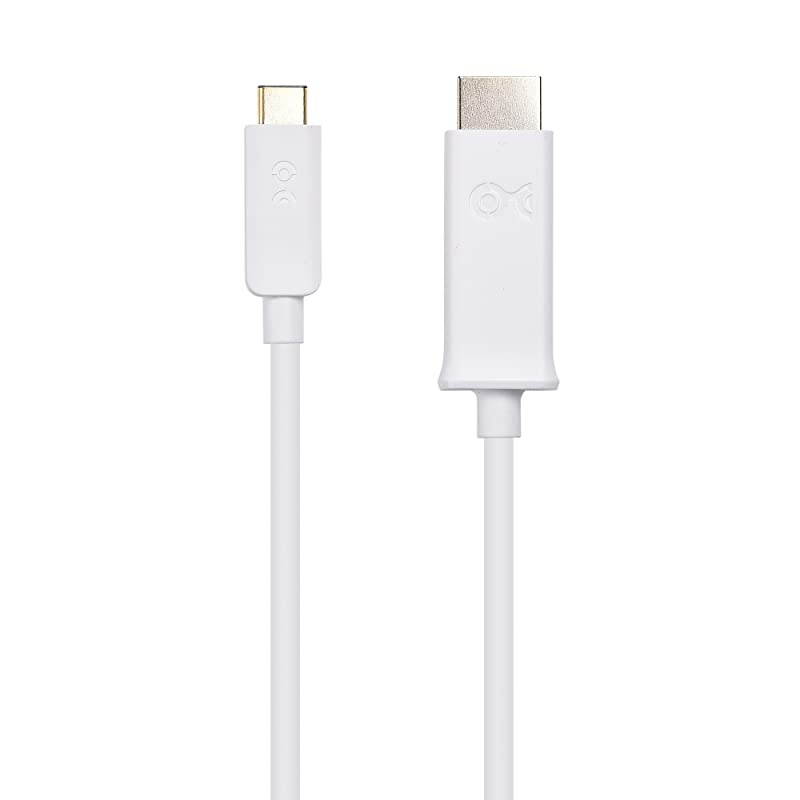 Long USB C to HDMI (USB-C to HDMI Cable) Supporting 4K 60Hz in White 10 ft - Thunderbolt 3 Port Compatible with MacBook Pro, Dell XPS 13, HP Spectre x360, Surface Pro and More