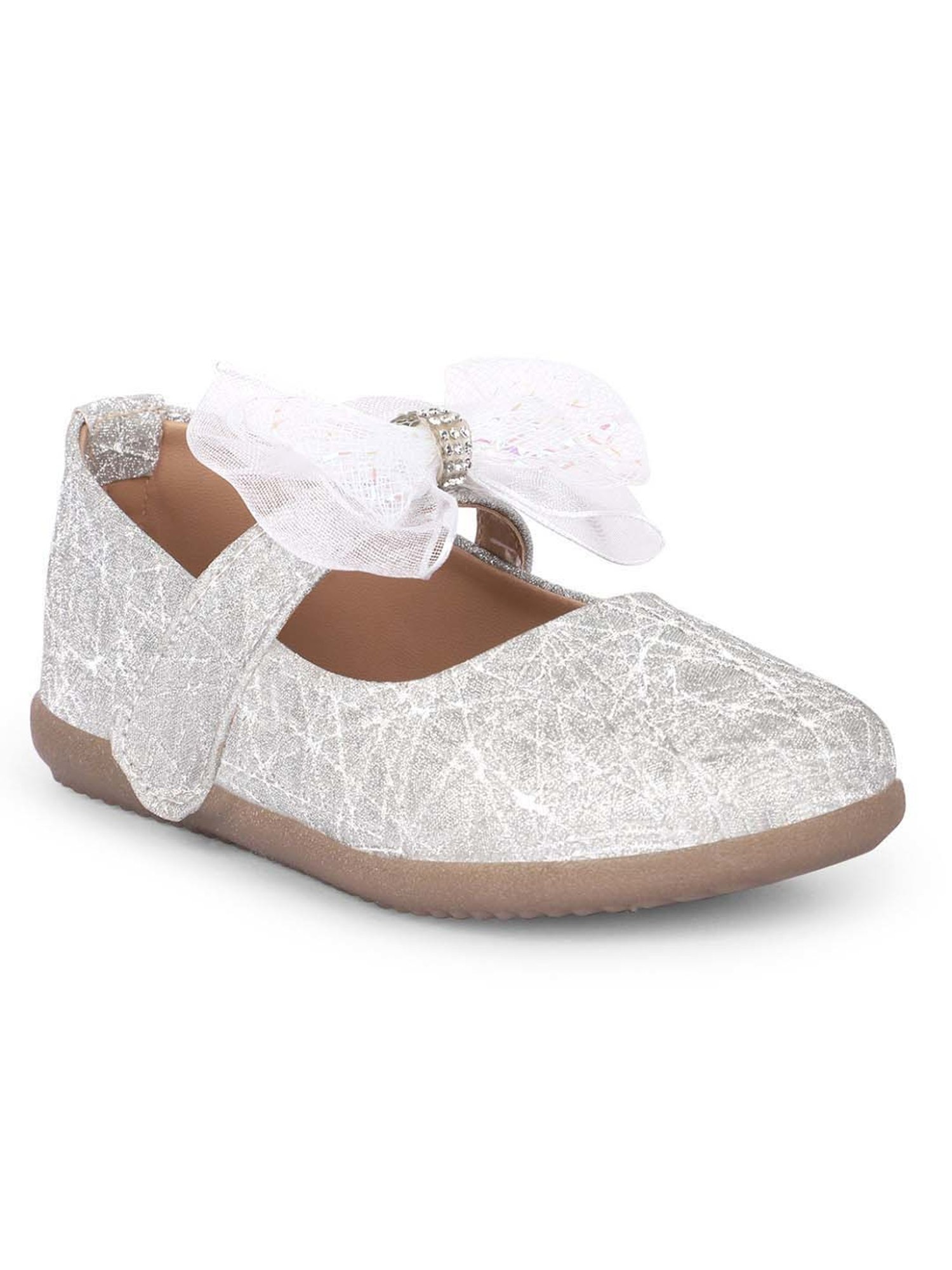 Minesole Kids Silver Mary Jane Shoes