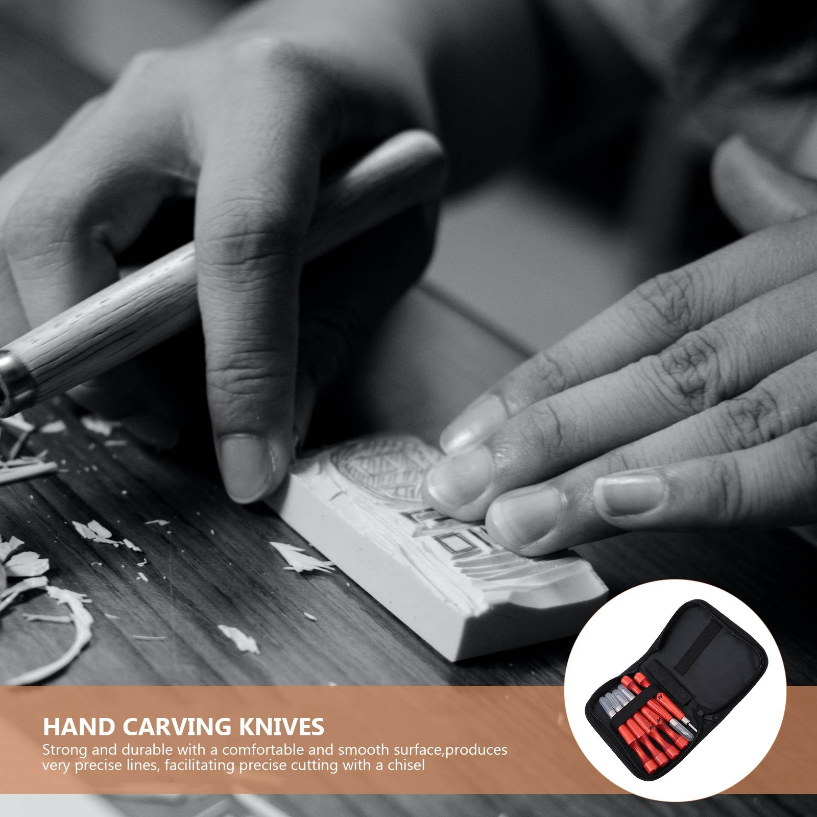 12pcs Useful Carving Tools Woodcut Knives Woodworking Knives with Storage Bag