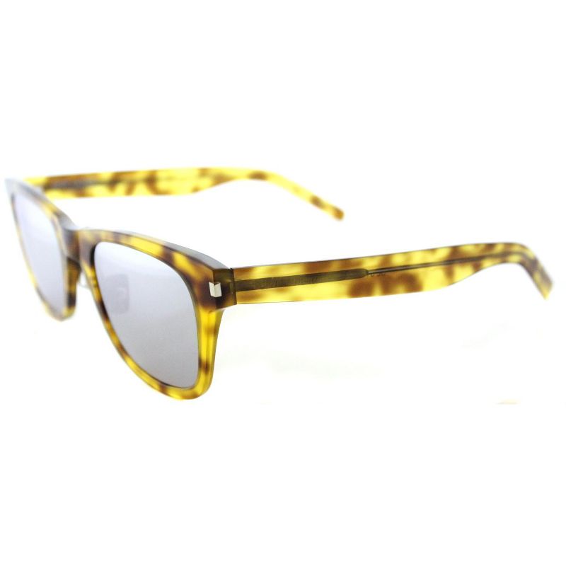 Saint Laurent  004 Unisex Rectangle Sunglasses Blonde Havana 50mm