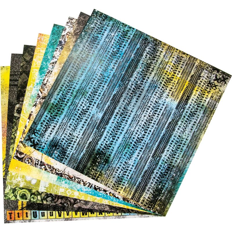 Ciao Bella Double-Sided Paper Pack 90lb 12"X12" 8/Pkg-Start Your Engines, 8 Designs/1 Each