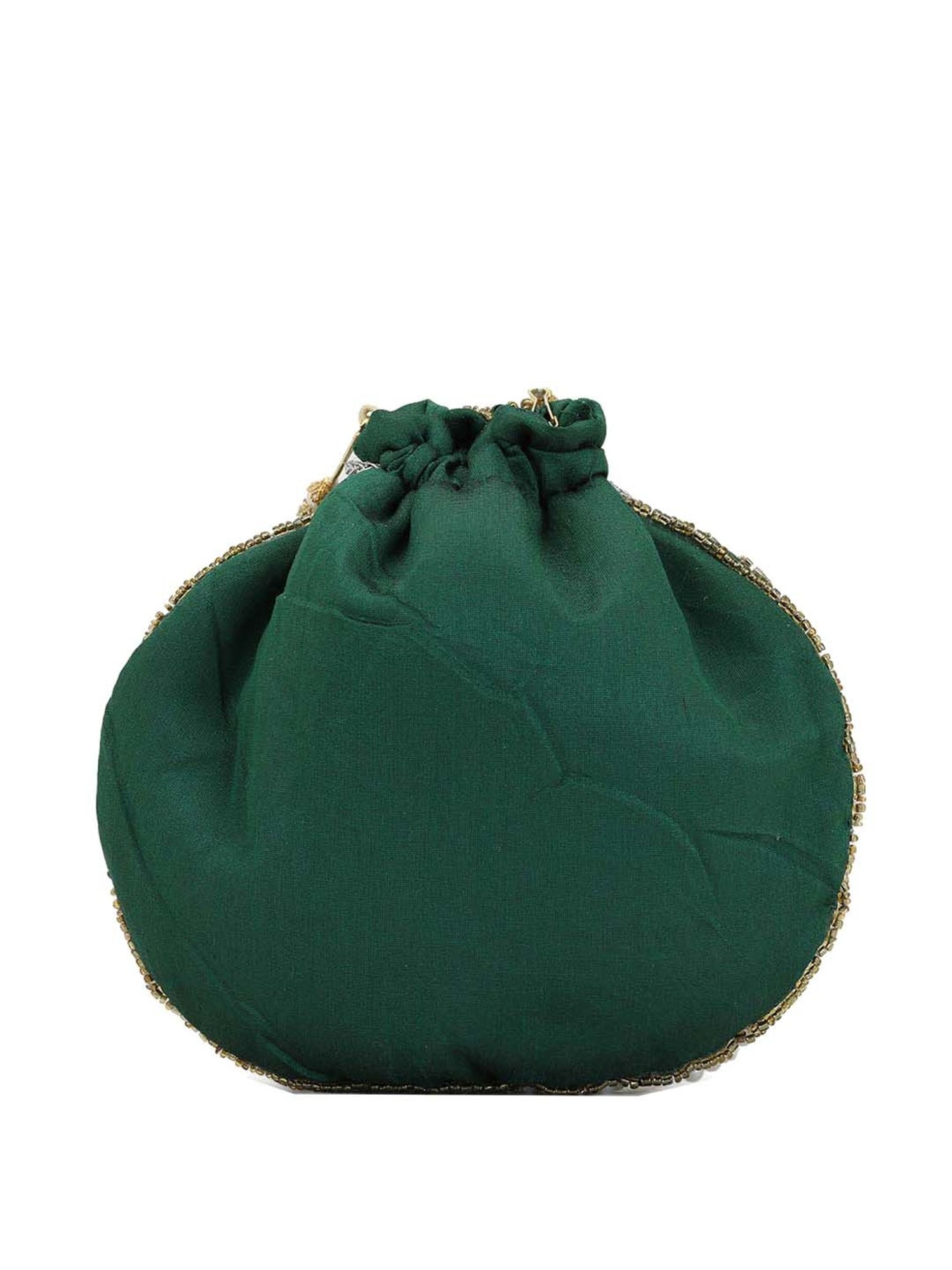 Gaurapakhi Green Embellished Potli