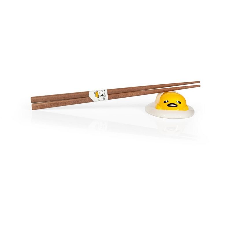 Se7en20Gudetama the Lazy Egg Chopstick Set with Ceramic Holder