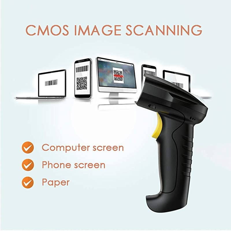 2D Barcode Scanner USB Wired Bar Code Reader Handheld Automatic Image Scanner Datamatrix PDF417 QR Code for Screen Scanning Work with Windows Mac Linux PC POS