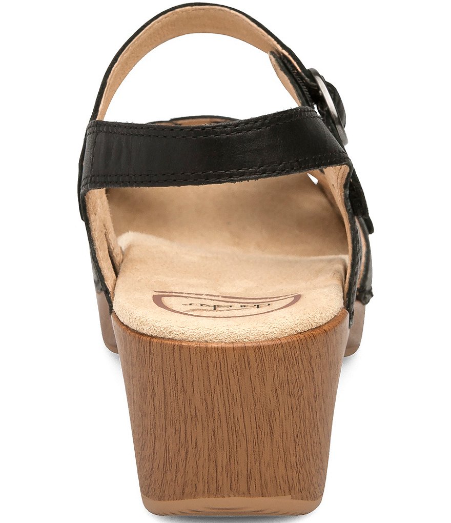 Dansko Season Leather Block Heel Platform Sandals