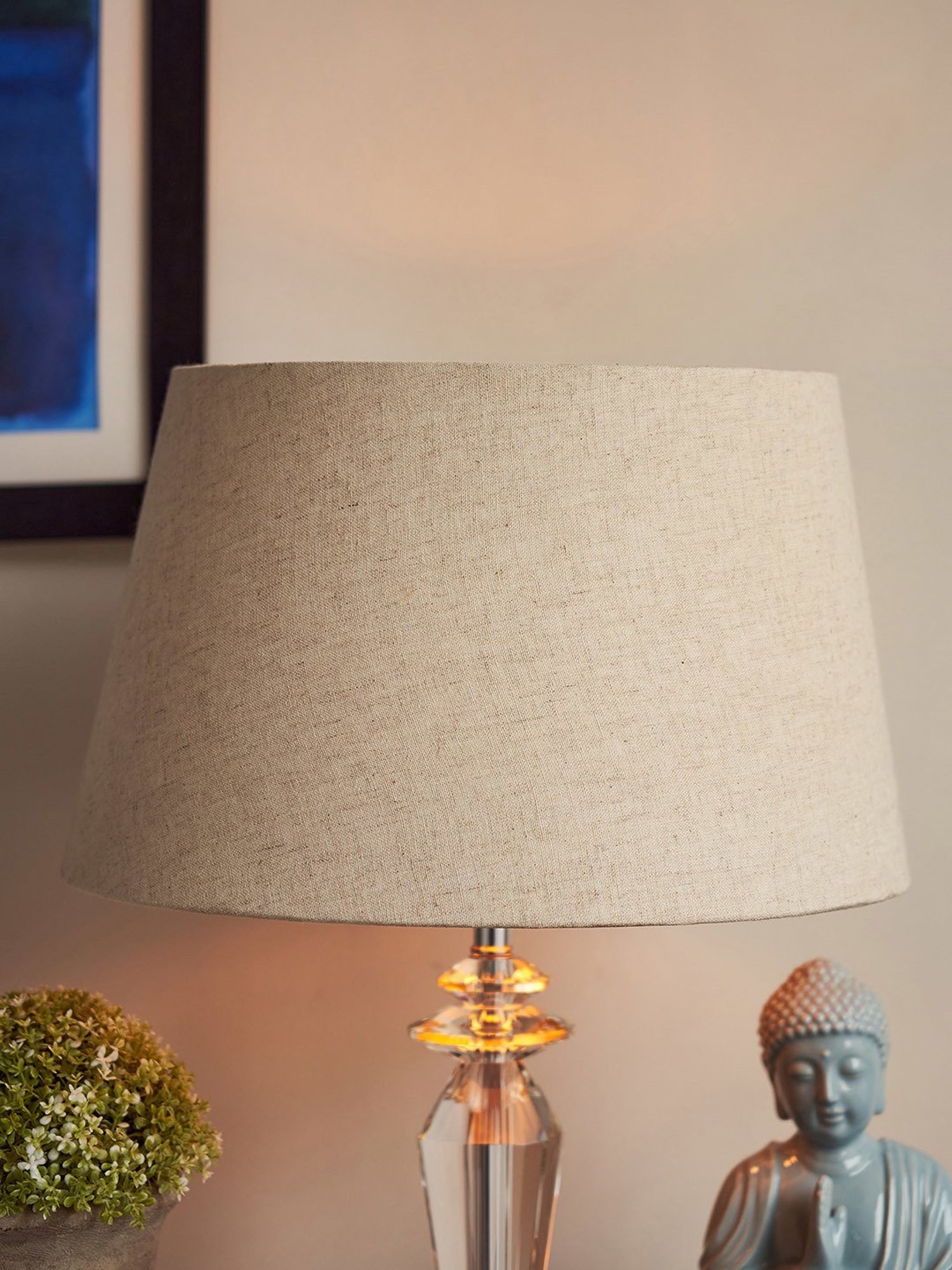 Possini Euro Design Modern Buffet Table Lamp Brushed Steel Tall Gourd White Drum Shade for Dining Room Bedroom Bedside