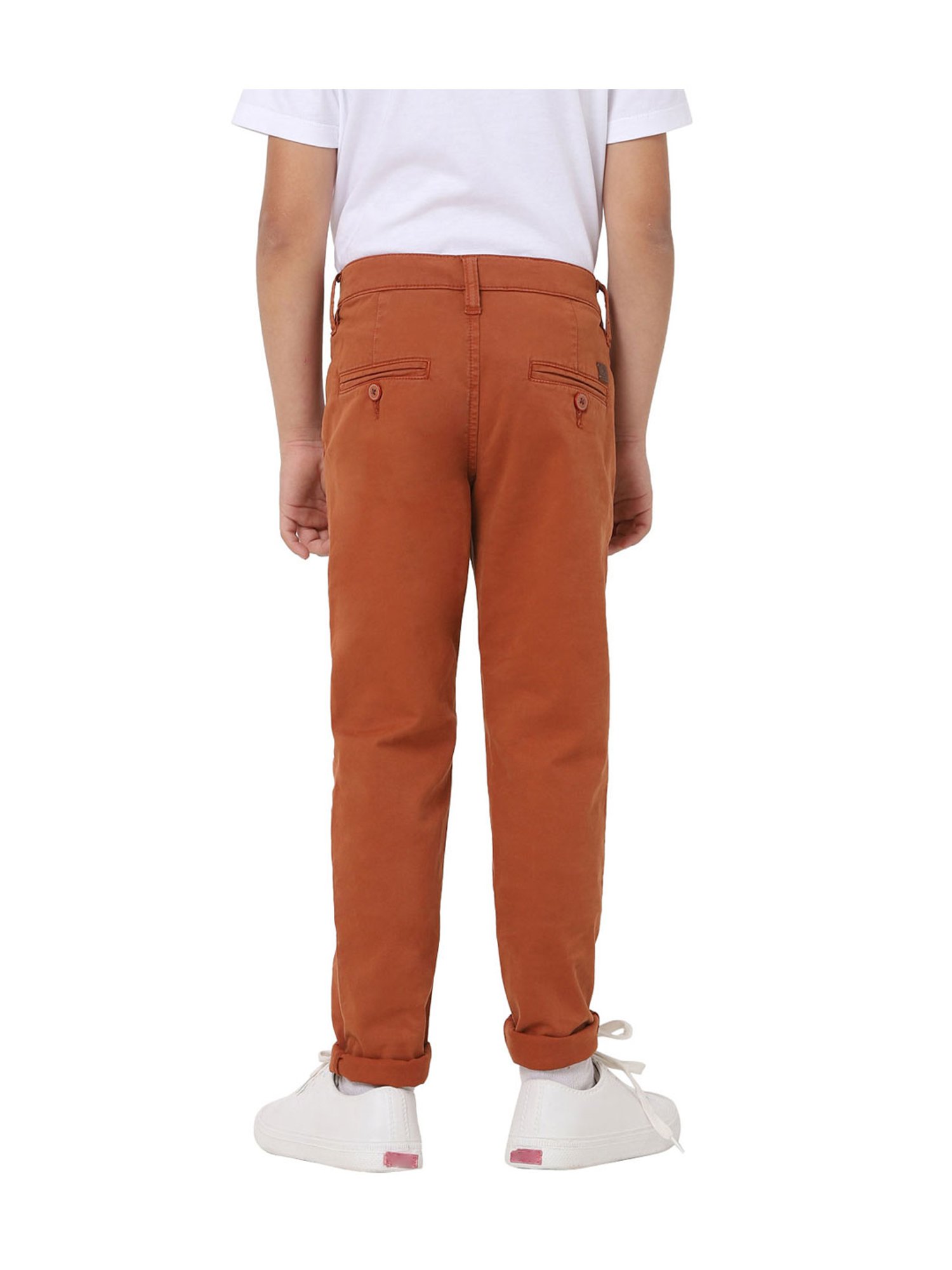 Jack & Jones Junior Brown Solid Trousers