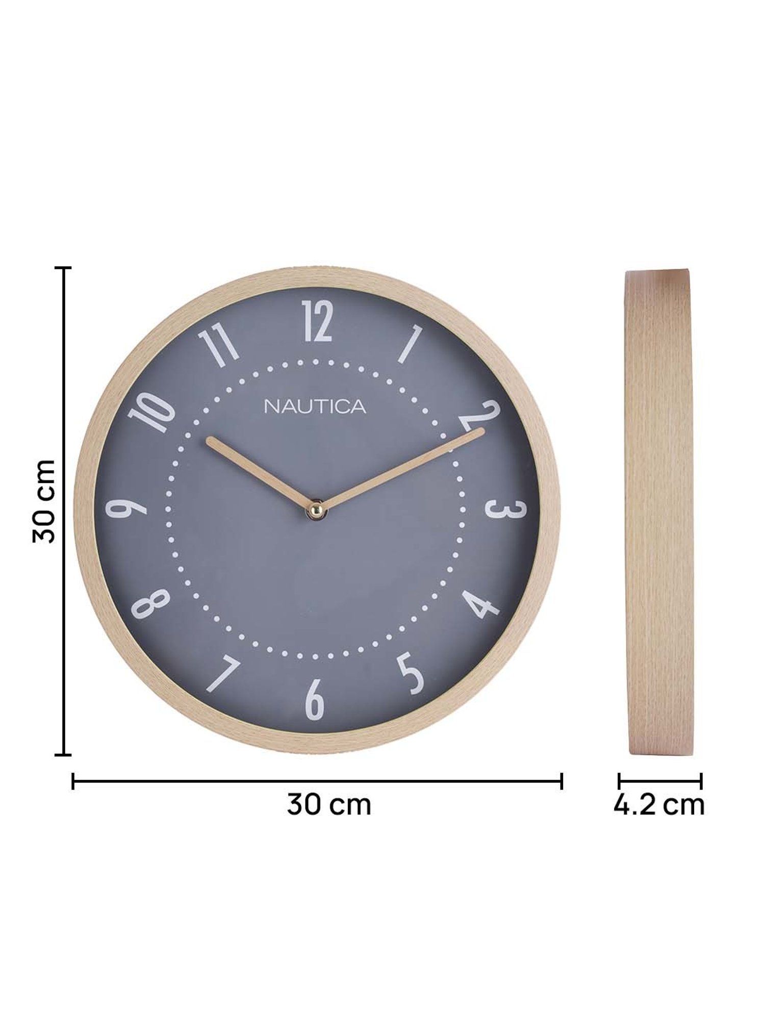 Braun Black Classic Large Analog Wall Clock With Silent Sweep Movement