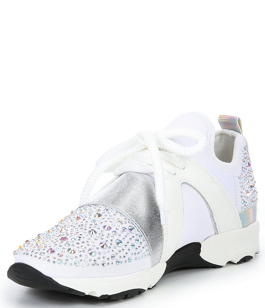 Carvela Lament Bling Embellished Lace-Up Sneakers