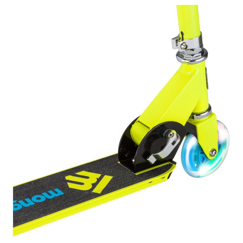 Mongoose Force 1.0 Folding Scooter with Lights - Yellow/Blue